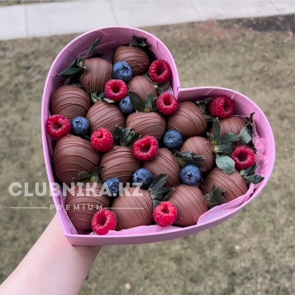 CLUBNIKA.KZ клубника в шоколаде Premium М